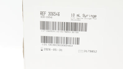 BD 306546 PosiFlush 0.9% Sodium Chloride, SF Syringe 10mL - Box of 30